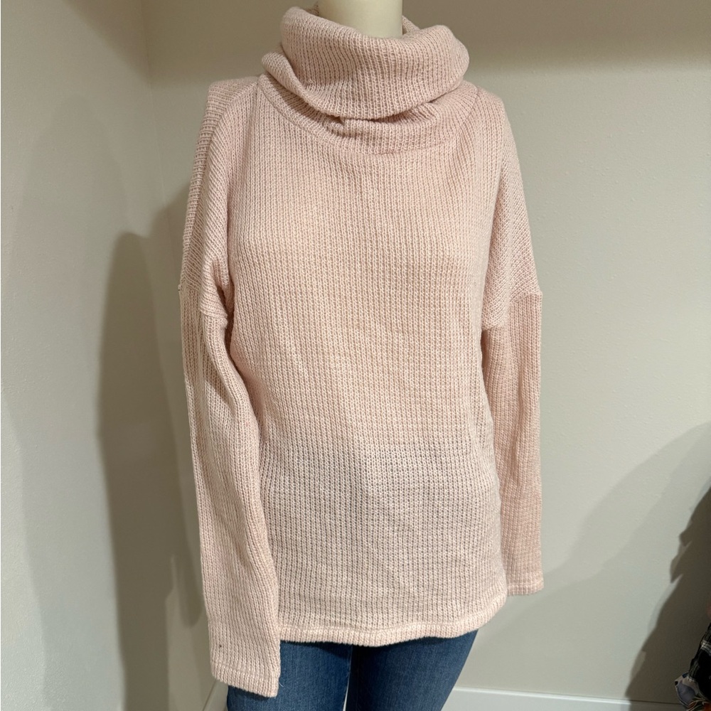 Cozy Pink Turtleneck Sweater